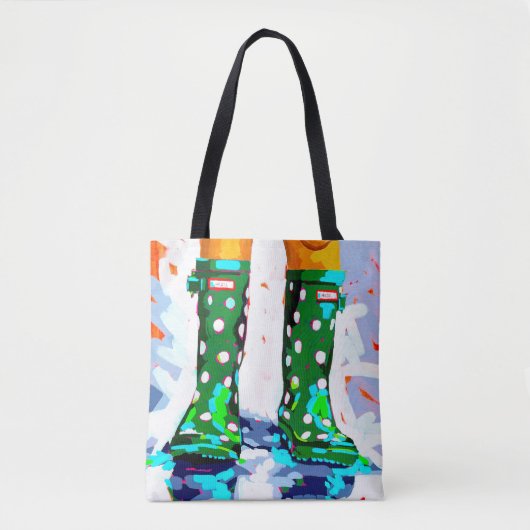 Rainboots dual-sided Tote Bag Tasche (Vorderseite)