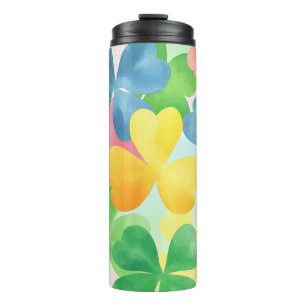 RAINBOUR FARBIERTE IRISCHE KELLTISCHE KLEEBLÄTTER THERMOSBECHER