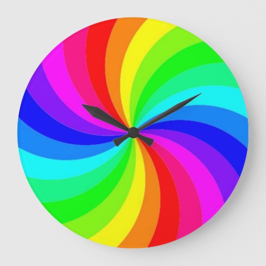 RAINBOUR SPIRAL GROßE WANDUHR (Vorderseite)