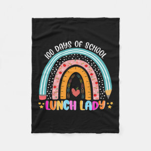 Rainbow 100 Days of School Lunch Lady Lover 100. Fleecedecke