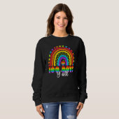 Rainbow 100 Days Y'all Poppin 100th Day Of School Sweatshirt (Vorne ganz)