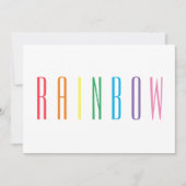 RAINBOW 12x18 Flat Card Mitteilungskarte (Vorderseite)