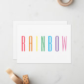 RAINBOW 12x18 Flat Card Mitteilungskarte (Vorderseite/Rückseite Beispiel)