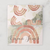 Rainbow 1. Geburtstag Platzkarte (Außenseite Aufgefaltet)