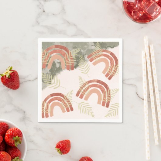 Rainbow 1. Geburtstag Serviette (Beispiel)