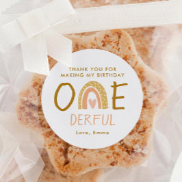 Rainbow 1st Birthday Girl Vielen Dank Runder Aufkleber