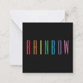 RAINBOW 2,5" Square Flat Card / Black Mitteilungskarte (Vorderseite)