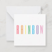 RAINBOW 2,5" Square Flat Card Mitteilungskarte (Vorderseite)