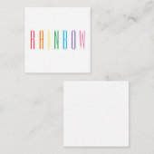 RAINBOW 2,5" Square Flat Card Mitteilungskarte (Vorne/Hinten)