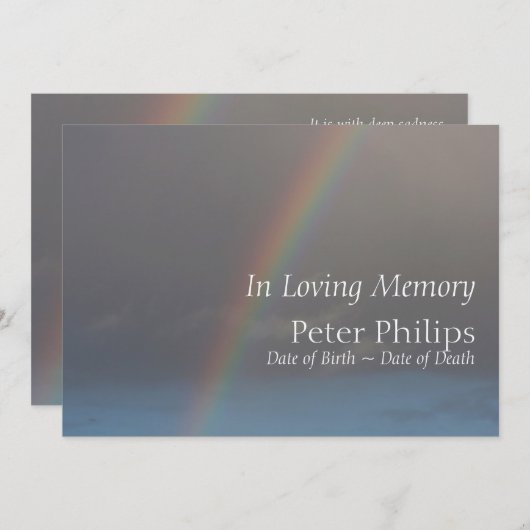 Rainbow 2 Ankündigung des Beerdigungsdienstes (Vorne/Hinten)