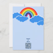 Rainbow 2 Year Old Birthday Party Einladungskarte Einladung (Rückseite)