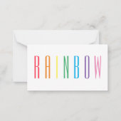 RAINBOW 3,5 x 2 Flachkarte Mitteilungskarte (Vorderseite)