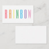 RAINBOW 3,5 x 2 Flachkarte Mitteilungskarte (Vorne/Hinten)