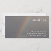 Rainbow 3 Beileid Vielen Dank Foto Card Dankeskarte (Vorderseite)