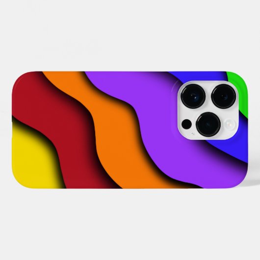 Rainbow 3D Cut Case-Mate iPhone Hülle (Rückseite (Horizontal))