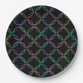 Rainbow 3D-Sicherungsringe + Ihre Ideen Pappteller (Vorderseite)