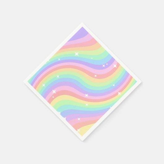 Rainbow 3rd Birthday Colorful Third Party Serviette (Ecke)