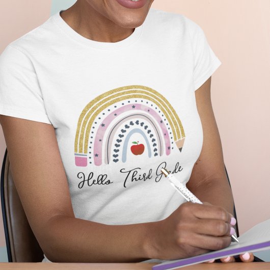 Rainbow 3rd Grade Teacher Shirt | Zurück zur Schul