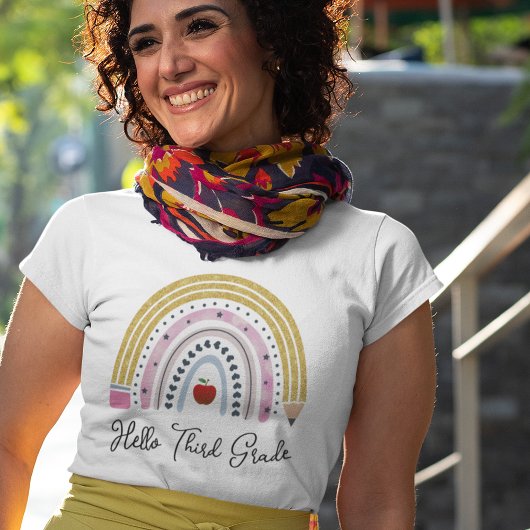 Rainbow 3rd Grade Teacher Shirt | Zurück zur Schul