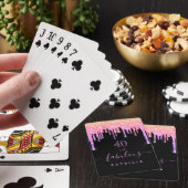 Rainbow 40 fabelhafter Glitzer schwarz funkelrosa Spielkarten (In Situ)