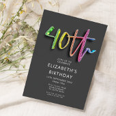 Rainbow 40. Geburtstag Einladung