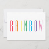 RAINBOW 4.5x6.25 Flachkarte Mitteilungskarte (Vorderseite)