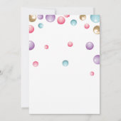 Rainbow 4. Geburtstag Party, Pink Balloon Girl Einladung (Rückseite)