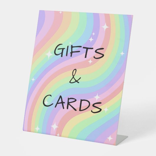 Rainbow 4th Birthday Decor Gifts Cards Sockelschild (Vorderseite)