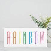 RAINBOW 4x9,25 Flachkarte Karte (Stehend Vorderseite)