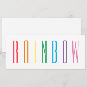 RAINBOW 4x9,25 Flachkarte Karte