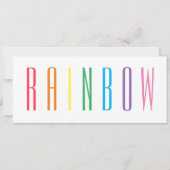 RAINBOW 4x9,25 Flachkarte Karte (Vorderseite)