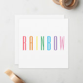 RAINBOW 5,25" Square Flat Card Mitteilungskarte (Vorderseite/Rückseite Beispiel)