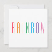 RAINBOW 5,25" Square Flat Card Mitteilungskarte (Vorderseite)