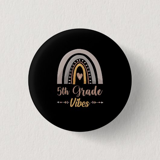 Rainbow 5. Klasse Vibes Rainbow Zurück zur Schule Button (Vorderseite)