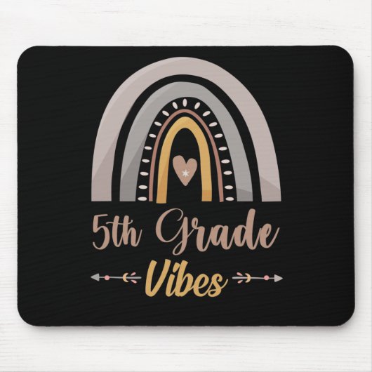Rainbow 5. Klasse Vibes Rainbow Zurück zur Schule Mousepad (Vorne)