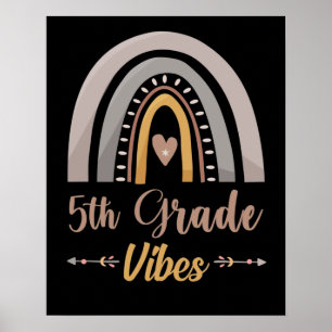Rainbow 5. Klasse Vibes Rainbow Zurück zur Schule Poster