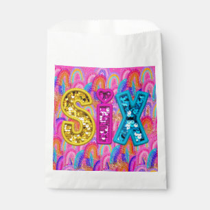 Rainbow 6. Geburtstag Geschenktütchen