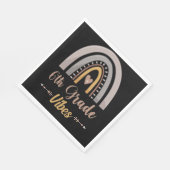 Rainbow 6. Klasse Vibes Rainbow Zurück zur Schule Serviette (Ecke)