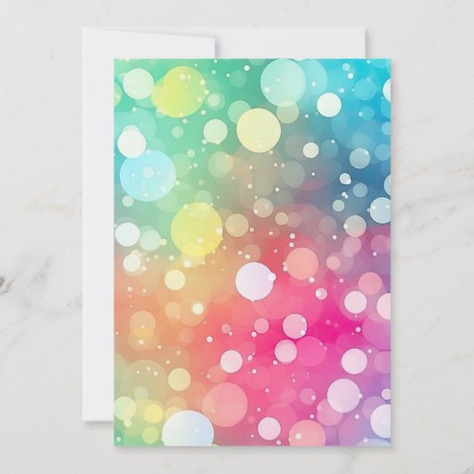 Rainbow 6 Year Old 6th Birthday Party Girls 6 Einladung (Rückseite)