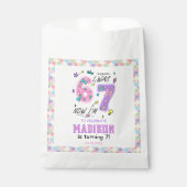 Rainbow 7th Birthday | I Was 6, Now 7 | Kids Geschenktütchen (Vorderseite)