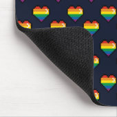 Rainbow 8 Bit Herzmuster Mousepad (Ecke)