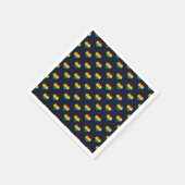 Rainbow 8 Bit Herzmuster Serviette (Ecke)