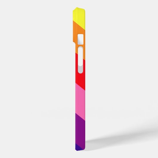 Rainbow 8 Stripe Gay Pride Custom Monogram Initial Case-Mate iPhone Hülle (Rückseite / Links)