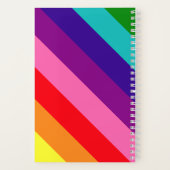 Rainbow 8 Stripe Gay Pride Custom Monogram Initial Notizblock (Rückseite)