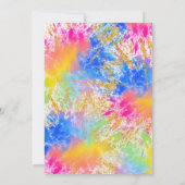 Rainbow 8th Birthday Invitation Einladung (Rückseite)