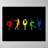 Rainbow-Abbildung-Skater Poster (Vorne)