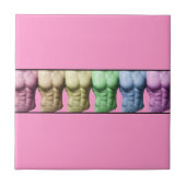 Rainbow Abs Tile - Rosa Fliese (Vorderseite)