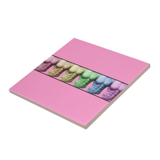 Rainbow Abs Tile - Rosa Fliese (Seite)
