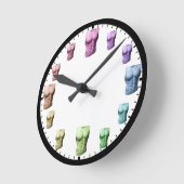 Rainbow Abs Wall Clock Runde Wanduhr (Winkel)
