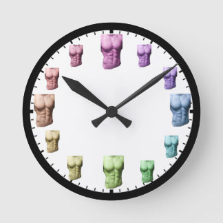 Rainbow Abs Wall Clock Runde Wanduhr